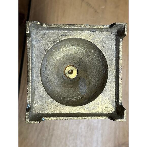 Vintage Brass Candle Holder 7.5" tall. Shelf Decor. footed. - Picture 4 of 6